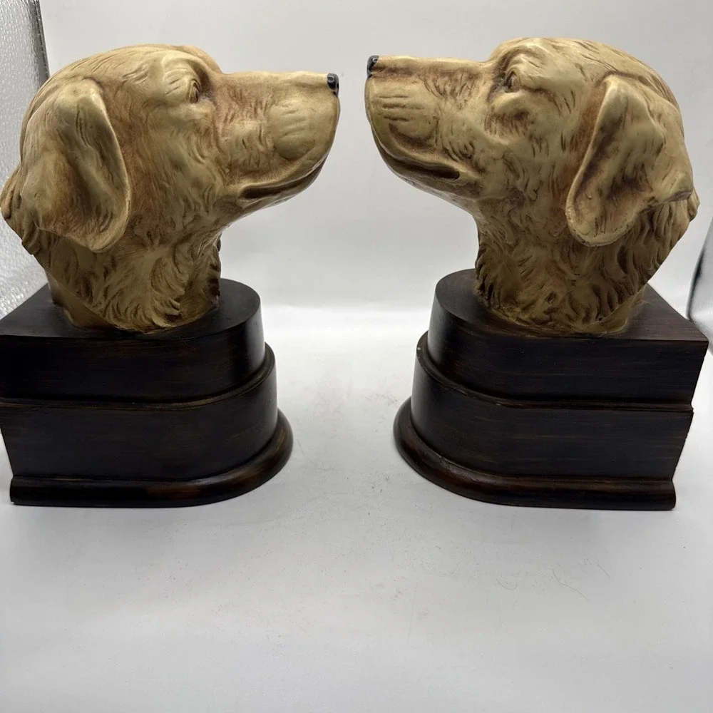 Vintage Bookends C2C Design‎ Golden Retriever Shelf Bookcase